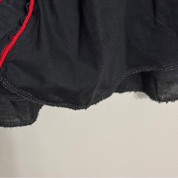 Vintage 80s Dee Cee Brand Black Western Shirt Red Embroidery Size L - Picture 5 of 7